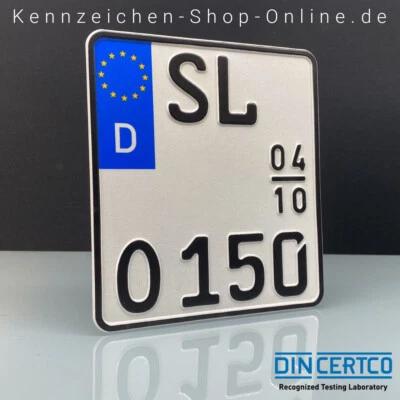 1 Motorrad Kennzeichen 180x200 mm Saison Nummernschild DHL Versand - Bild 1 von 2