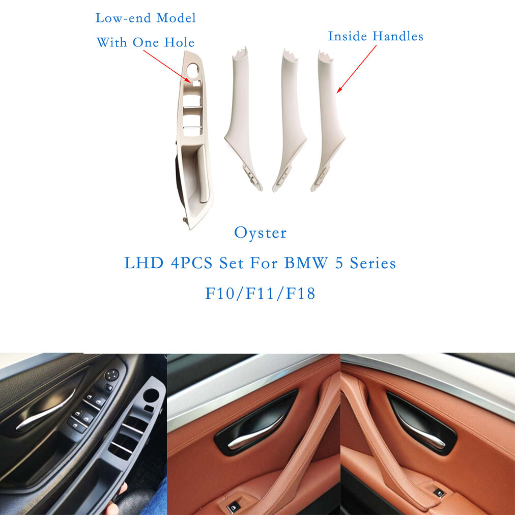 BMW 5 Series F10 F11 F18 4-Piece Oyster Interior Window Handle Set LHD  