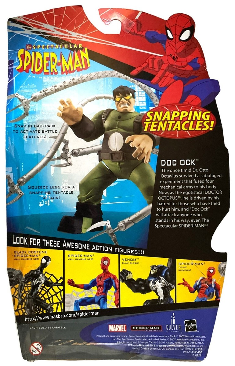 Spectacular Spider-Man Animated Doc Ock w Snapping Tentacles