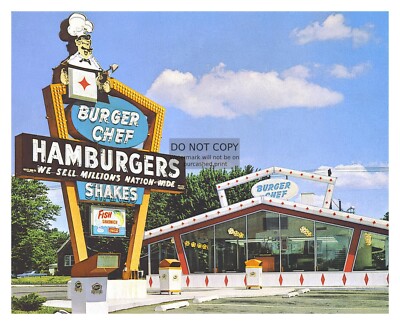 BURGER CHEF VINTAGE BURGER JOINT SHAKES RESTRAUNT 8X10 PHOTO