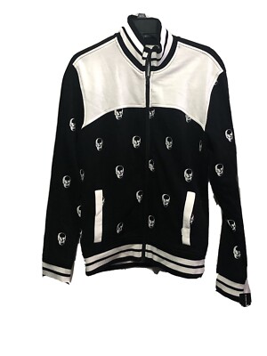 INC International Concepts Men's Skull Cotton Track Jacket Several Sizes New!