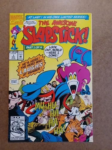Awesome Slapstick #1 1st App & Origin of Slapstick - Combined Shipping + Pics!