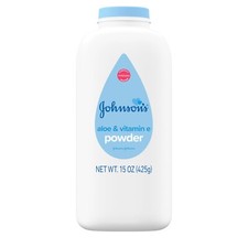 Johnson's Baby Powder with Naturally Derived Cornstarch, Aloe  Vitamin E for De