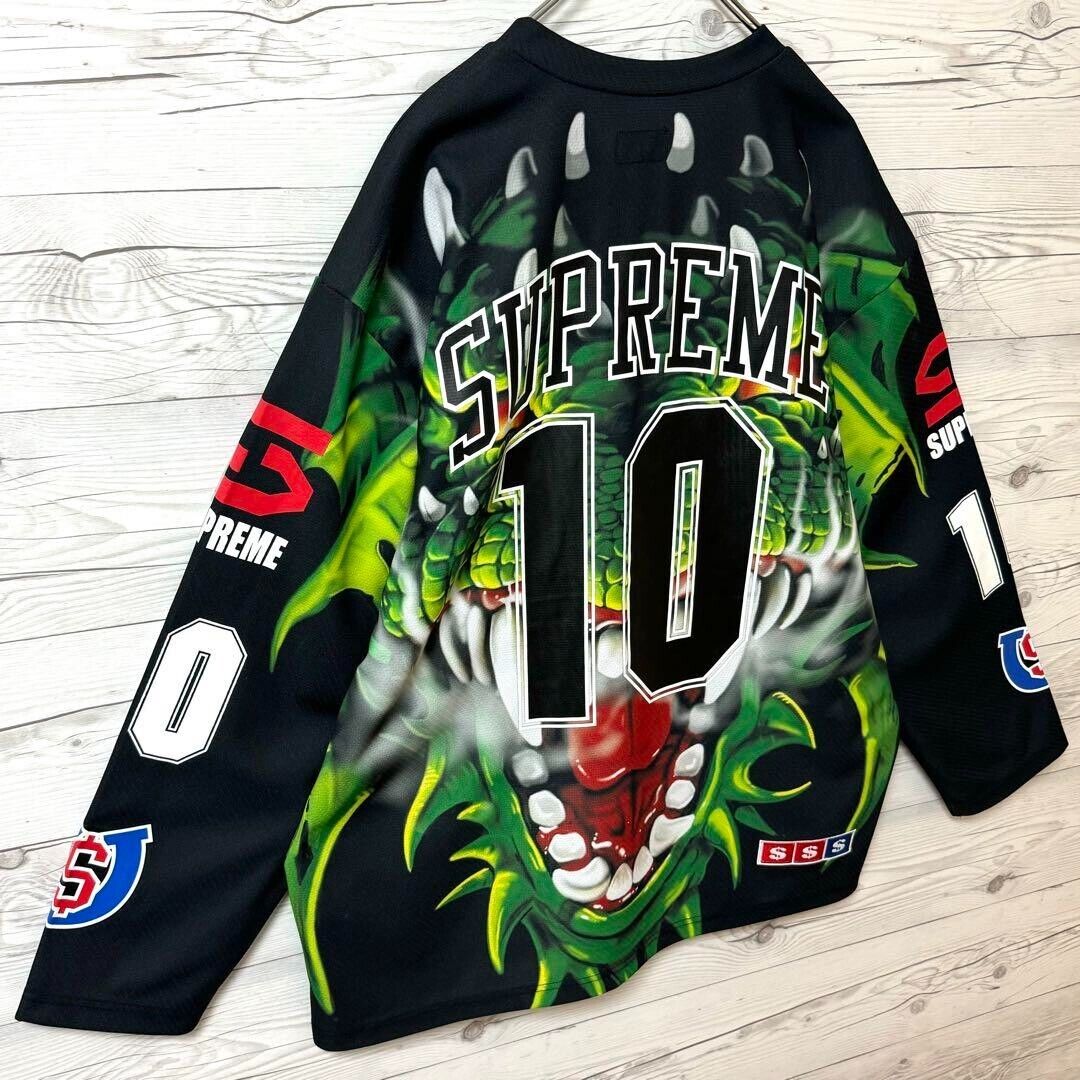 Supreme Dragon Hockey Jersey Color Black Green Size L | eBay Supreme Dragon Hockey Jersey Color Black Green Size L | eBay