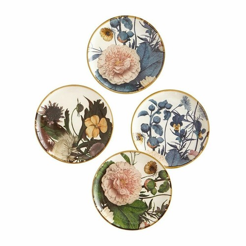 Pier 1 Imports Spring Moody Blooms Floral Salad Side Dessert Plates Set of 4 - Picture 3 of 3