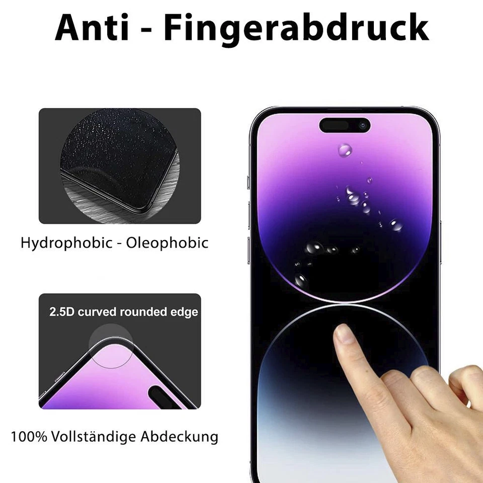 Echt Glas für iPhone 3x 17 16 15 14 13 12 11 XR Pro Max Mini Panzerfolie Schutz - Bild 4 von 4