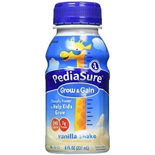 PediaSure Grow & Gain Kids' Nutritional Shake Vanilla Ready-To-Drink Bottles, 24