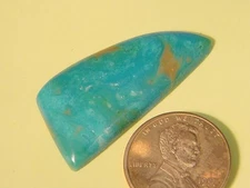 BUTW  turquoise blue ridge free form cabochon 6568A