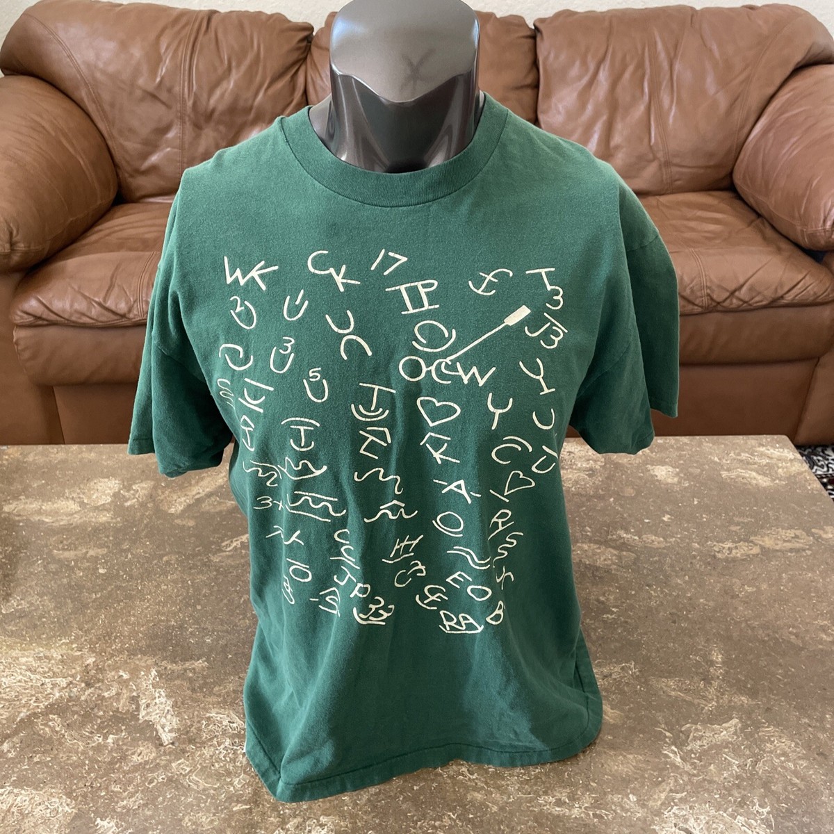 Vintage 1995 Green T shirt XL Hanes USA Tag Branded Signs | eBay