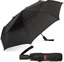 NEW Shedrain Vortex Auto Open Close Vented Windproof Compact Umbrella 75 MPH