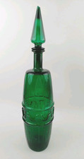 Empoli? Style Large Green Glass Decanter 18.5" Tall