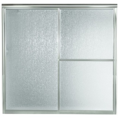 Sterling 5900 Series 5906-59S Bath Door, Deluxe Frame, Aluminum Frame, Rain Glas