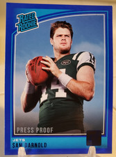 2018 Donruss SAM DARNOLD Blue Border Press Proof Rookie Card #301 SEAHAWKS RC. rookie card picture