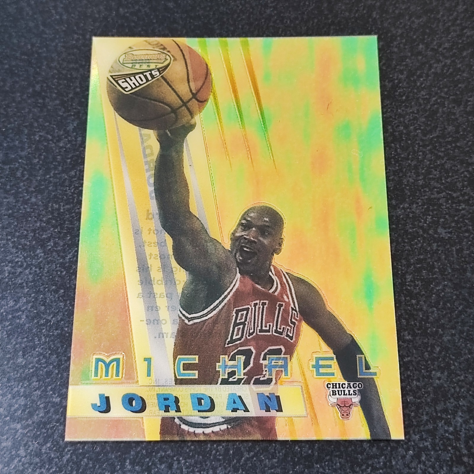 1996-97 Bowman's Best Shots #BS6 MICHAEL JORDAN!! *Surface/Color Issue *