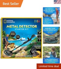 National Geographic Starter Metal Detector Kit for Kids Ages 8-12  7.4-Inch ...