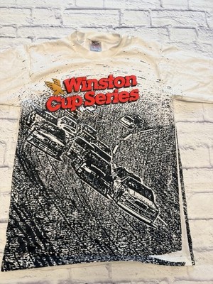 Vintage 90s NASCAR Winston Cup Series Large (42-44) All Over Print FRONT/BACK