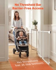 Baby Gate for Stairs, 31-48 in Adjustable Width, 30 in High Dog Gate, No Bottom