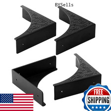 4 Pcs Antique Black Metal Corner Protector Edge Safety Guard Cabinet Furniture