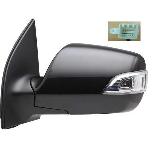 Unpainted Power Flat Driver Side Door Mirror Signal 128-50836 OE