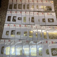 Lot of 36 Brass Sizzix Simple Impressions Embossing Folders Holidays, Misc