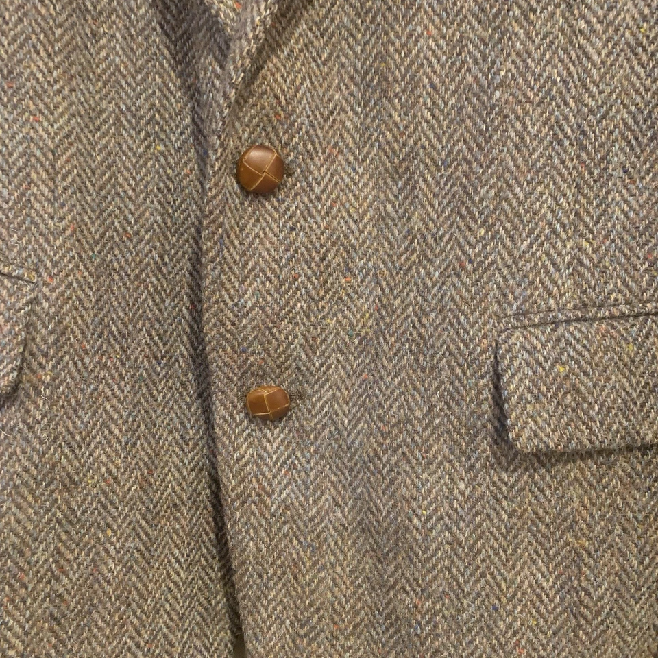 Jaqueta blazer Harris Tweed 100% lã escocesa 2 botões esporte masculina - Imagem 4 de 4