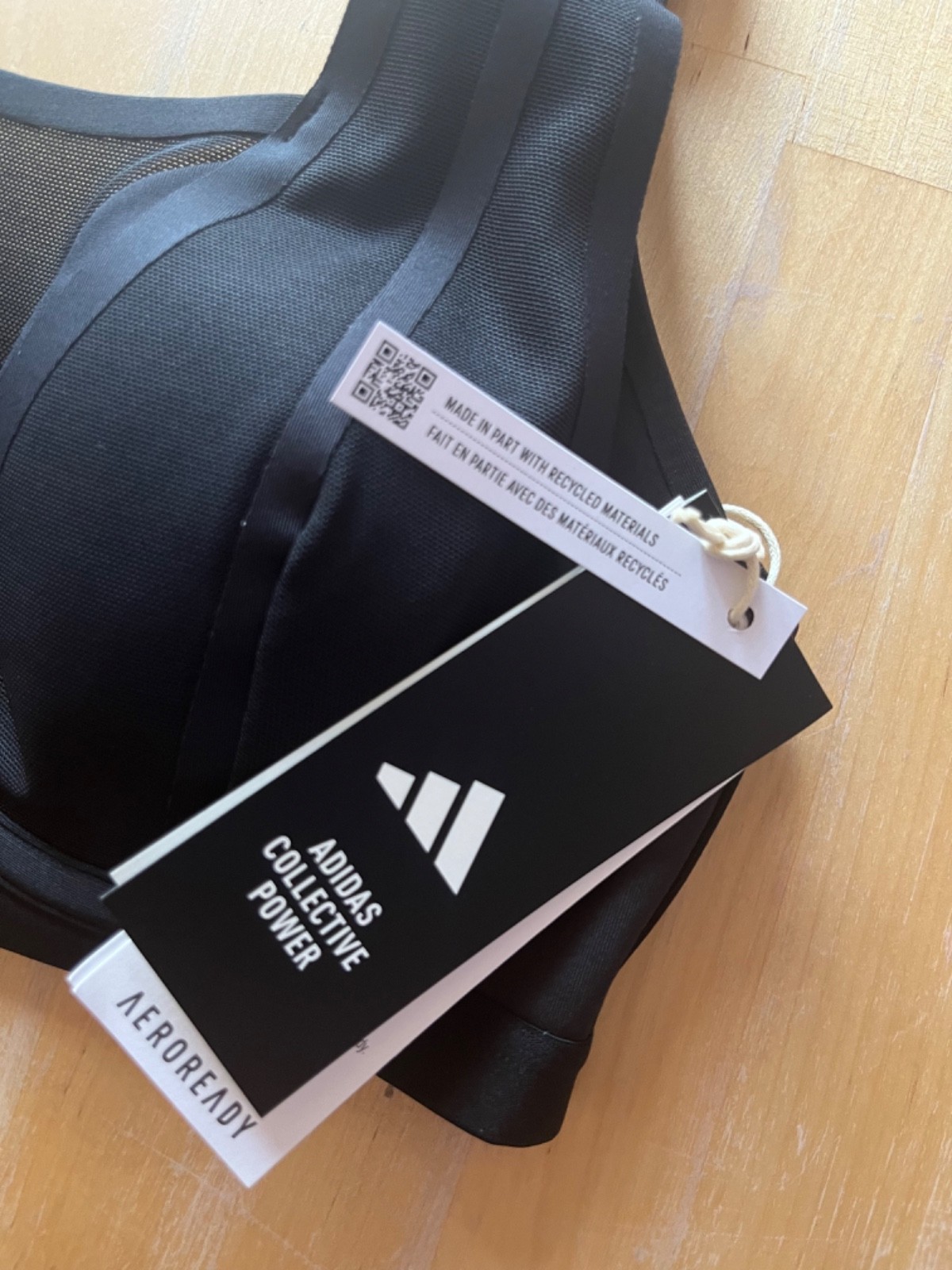 ADIDAS TRDIM HIGH IMPACT SUPPORT LUXE WOMENS SPORTS BRA 30B BLACK £60 RRP BNWT image 9