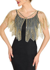 Women'S 1920S Shawl Wraps,Sequin Beaded Flapper Evening Shawls for Women Formal/