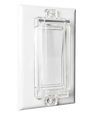 Light Switch Guard, ILIVABLE Child Proof Rocker Plate 2 Pack, Clear