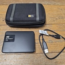 WD My Passport Ultra Portable External Hard Drive 1TB USB 3.0 Tested With Case