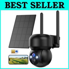 Wireless Outdoor Surveillance Camera: 2K Color Night Vision