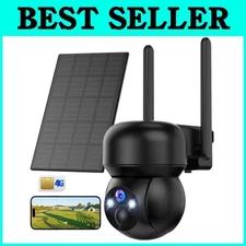 Wireless Outdoor Surveillance Camera: 2K Color Night Vision