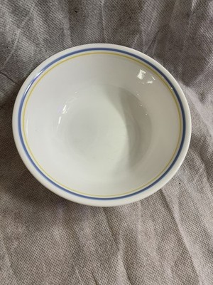Corelle Corning Primavera 6.25'' Soup Cereal Bowl Blue Yellow Vintage USA