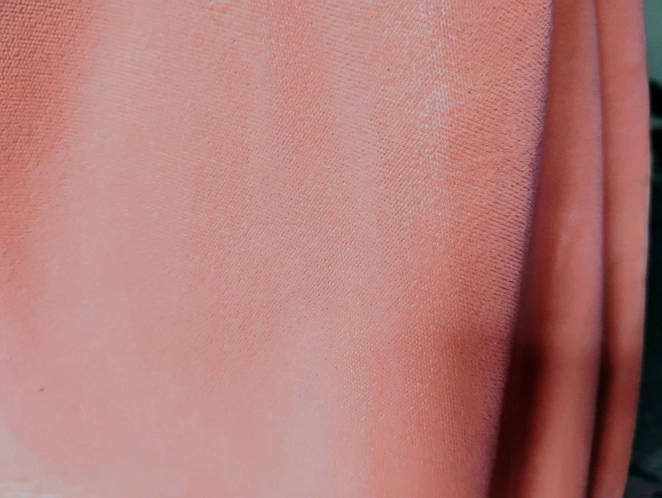 3 YARDS JB MARTIN VELVETS CARMEN #3952 CORAL PEACH/SALMON VELVET FURNTURE FABRIC - Image 3 of 4