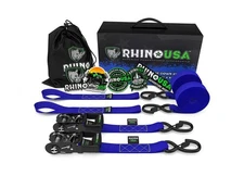 Rhino USA HDKIT-2PK-BLU 1.6" x 8' HD Ratched Tie-Down Set 2-Pack Blue