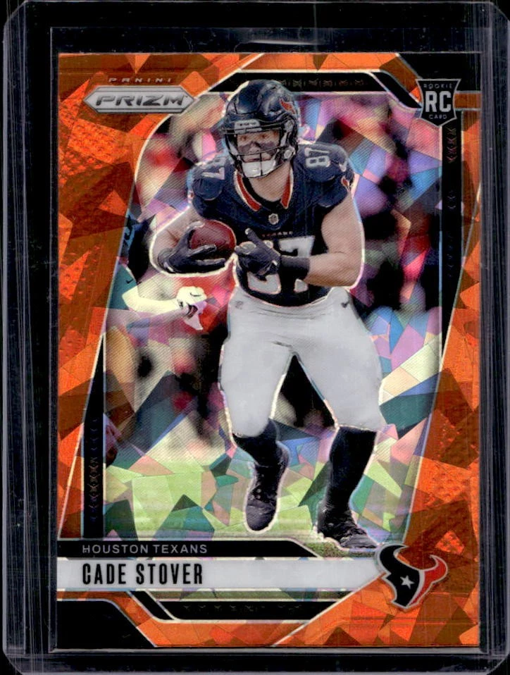 2024 Panini Prizm Cade Stover RC Orange Ice Rookie #318 Texans