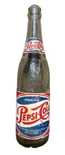 Vintage 1940s PEPSI COLA Double Dot ACL Soda Bottle: Detroit Mi / Long Island NY
