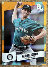 2024 Topps Big League - Uncommon Rainbow Foil George Kirby #223 Electric Orange