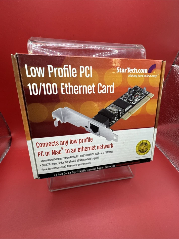 NP-R04-2100-00-02362 StarTech Low Profile PCI 10/100 Ethernet Network Card NEW! - Image 2 of 4