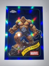 2025 Topps Chrome Marvel Blue REFRACTOR #109 The Thing /299