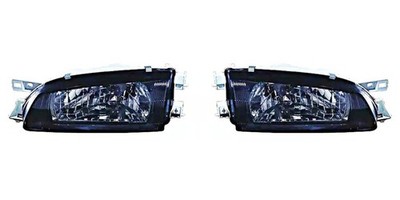 DEPO Scheinwerfer links + rechts schwarz Für SUBARU Impreza 92-00