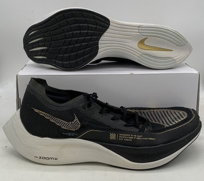 Nike ZoomX Vaporfly NEXT% 2 Black Metallic Gold CU4111-001 Mens