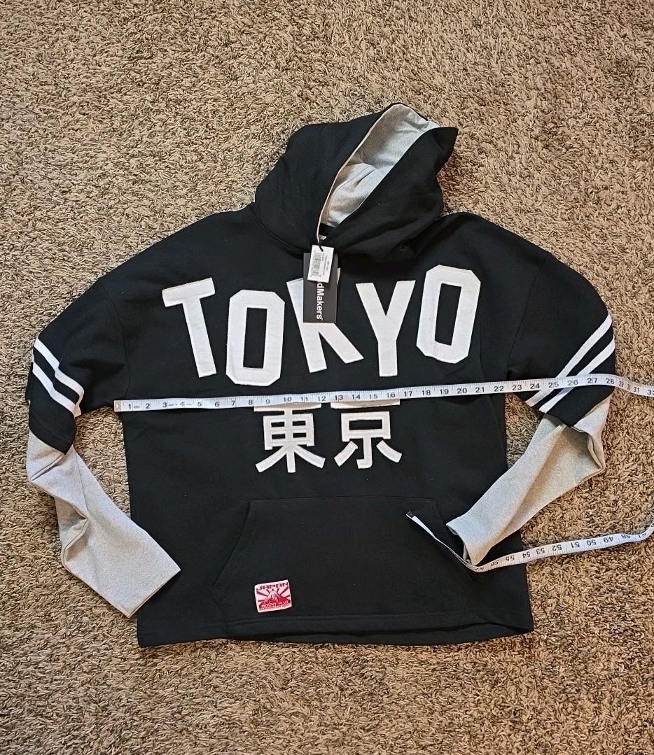 NWT Ikigai Authentic Brand Makers Tokyo Japan Embroidered Hoodie