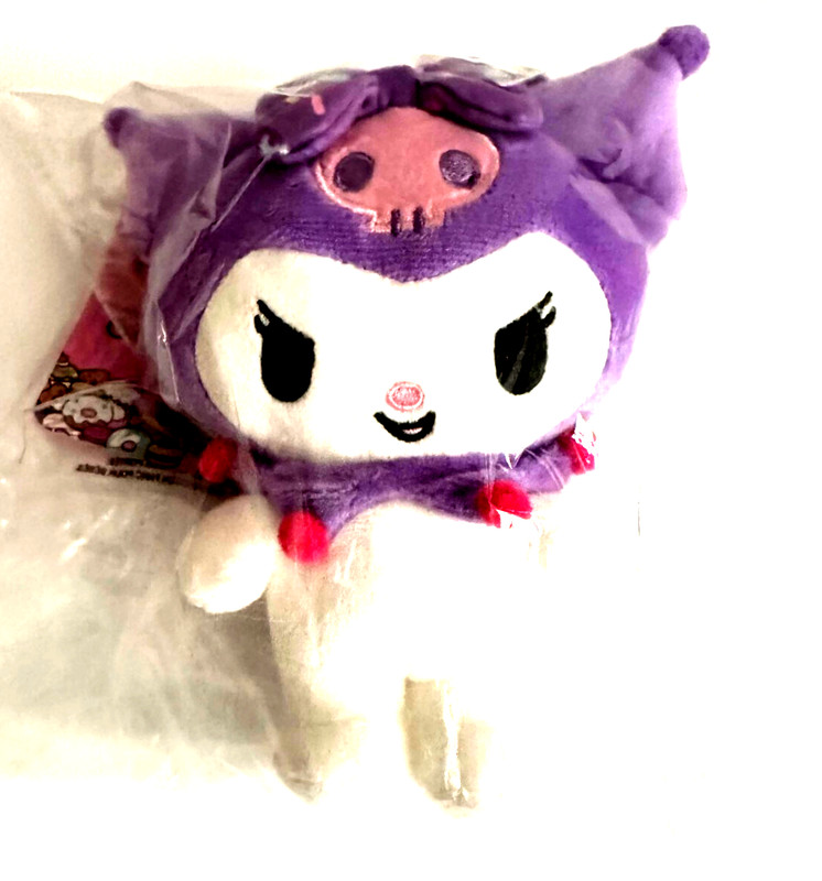 Sanrio Kuromi Hello Kitty And Friends Cafe Kuromi Plush 7"  Bag Clip New
