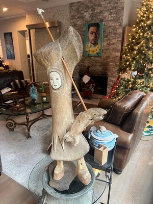 alaskan whale art sculpture .- signed Doug Smith Alaska