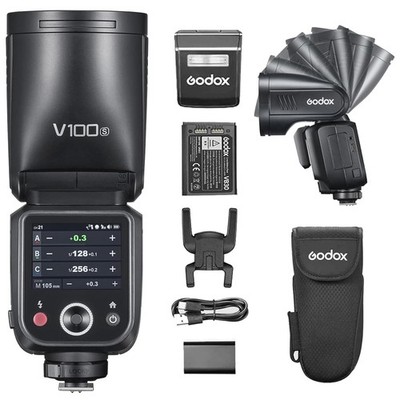 US GODOX V100S Flash 2.4G V100-S Round Head Touch Screen Flash for Sony Camera