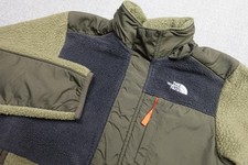 The North Face Fleece Jacket Boys 14/16 Green Sherpa Full Zip Winter Warm Soft