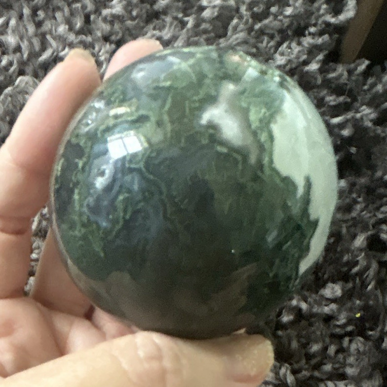 Green Polished Stone Crystal Healing Sphere Ball Polished Stone Ball