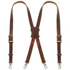 NUTUCH Grain Buffalo Leather Suspender for Men | Vintage Suspenders