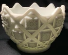 Vintage Westmoreland Milk Glass “Old Quilt” Pattern 4.5” Planter Candy Dish Bowl
