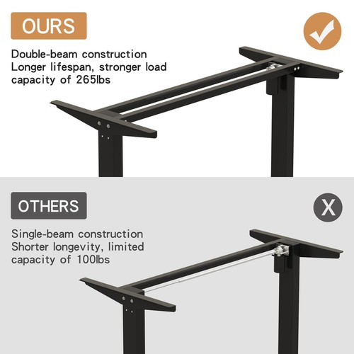 Computer Height Adjustable Electric Standing Desk 55" -Curved Office Gaming Desk - Picture 6 of 43